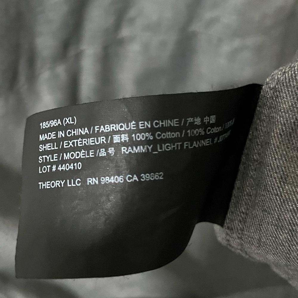 Theory Men's Rammy Light Flannel Shirt - Picture 4 of 4